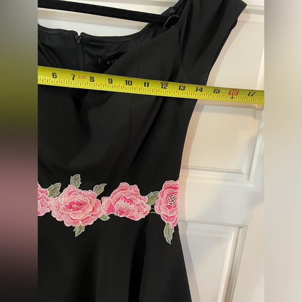 B DARLIN BlackDress Clasic Junior A-Line Off Shoulder Sweetheart Neckline Sz9/10 - Picture 12 of 13